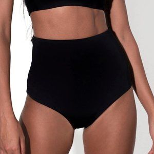 NWT Mara Hoffman High Waisted Lydia Black Bikini Bottom Size XL